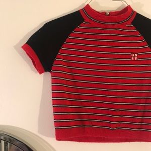 UNIF scosche stripe crop top